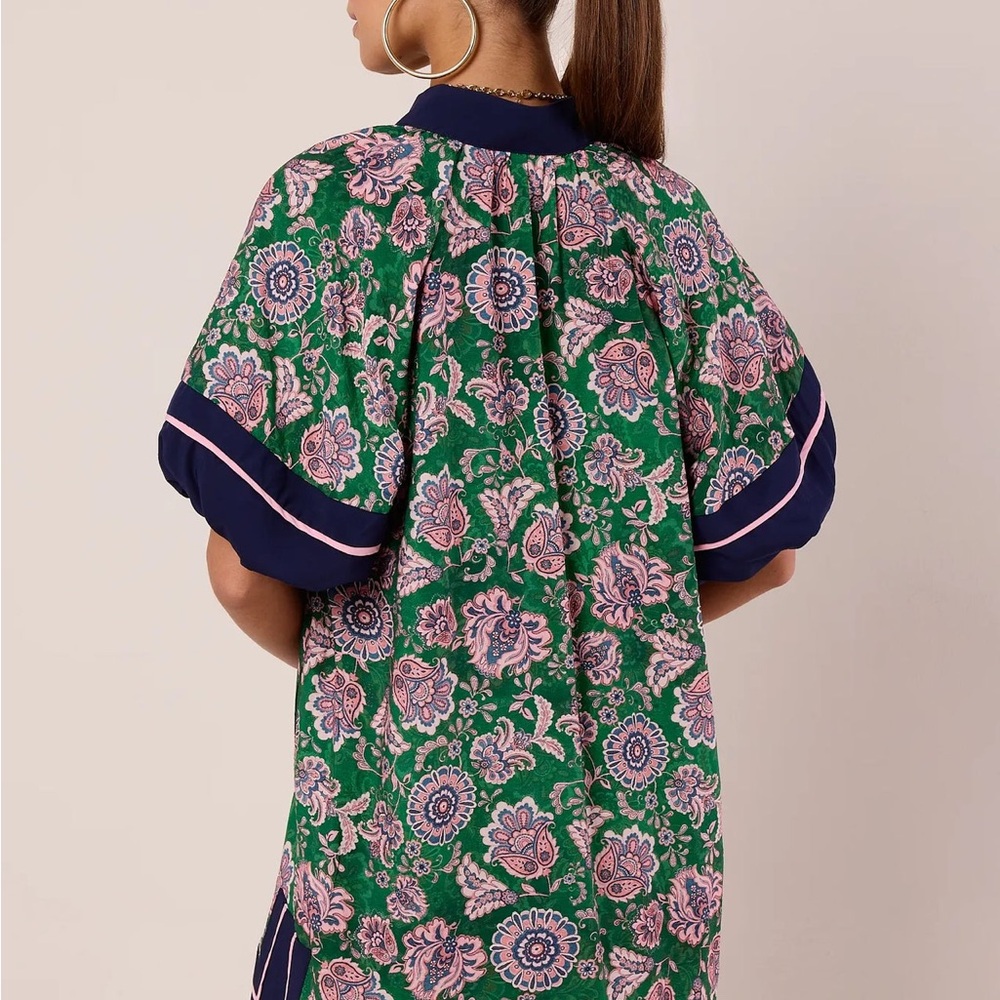 Floral Green and Purple Dress size M NWT - Picture 2 of 2